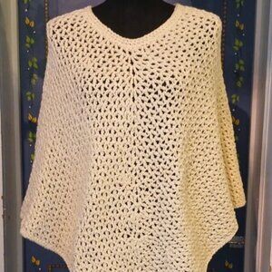 Cream & Gold Poncho